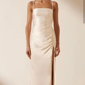 Shona Joy- LA LUNE RUCHED MAXI DRESS - CREAM